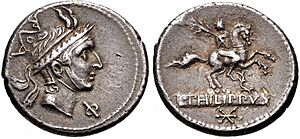 Attractive Portrait of Philip V of Macedon - Denarius of L.Marcius Philippus