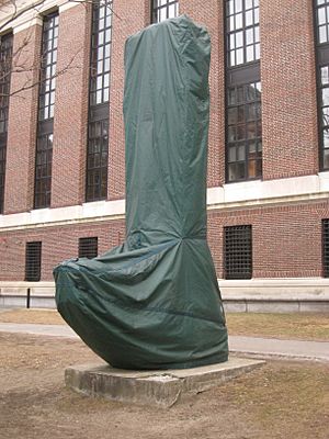 Bixi stele (wrapped), Harvard University, Cambridge, MA - IMG 4607