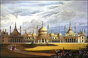 Brighton Pavilion from Views of the Royal Pavilion (1826) edited