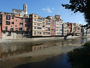 Casas del Oñar (Cases de l'Onyar) en Gerona o Girona. Cataluña, España