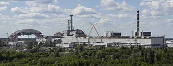 Chernobyl NPP Site Panorama with NSC Construction - June 2013