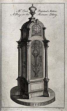 Clocks; James Cox's "perpetual motion" self-winding clock. E Wellcome V0023851