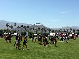 Coachella 2015 ferris wheel from field