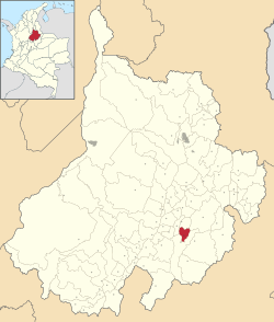 Location of the municipality and town of Ocamonte in the Santander  Department of Colombia.
