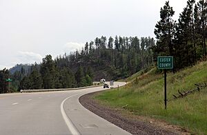 Custer County SD sign US16 US385