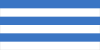 Flag of Tallinn, blue and white stripes.