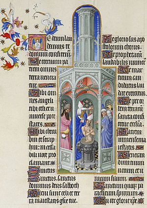 Folio 37v - The Baptism of Saint Augustine