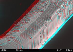 Fused Electrical Filament SEM Stereo 500x