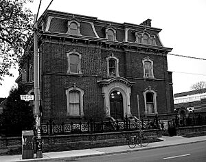 Geoge Brown House in black and white