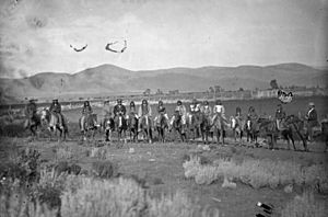 Group of Ute Indians on the War Path (cropped)