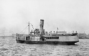 Iris II returns to Liverpool after the Zeebrugge Raid