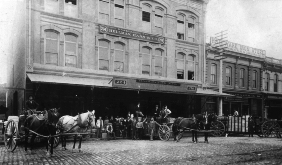 Haas, Baruch & Co. (successor to Haas, Hellman & Co.), 218-224 (now 318-324) N. Los Angeles St. c.1890s