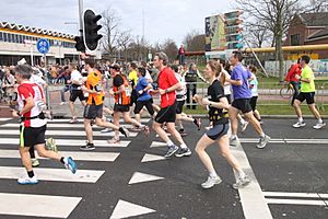 Hardlopers marathon in Rotterdam