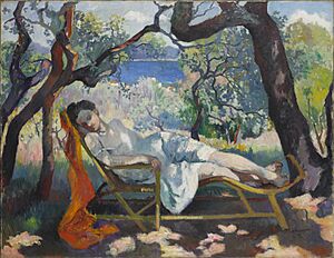 Henri Manguin, 1905, La Sieste (Le repos, Jeanne), oil on canvas, 88.9 x 116.84 cm, Villa Flora, Winterthur