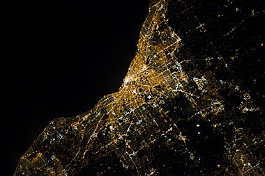ISS-34 Night view of Cleveland, Ohio