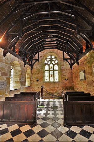 Interior of St. Thereota's Chapel, on ground of Fordell Castle