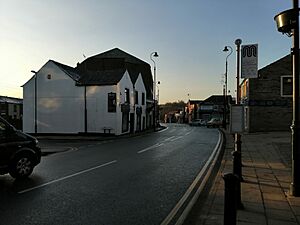 Lees high street facing towards the legends pub
