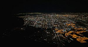 Los Angeles night aerial