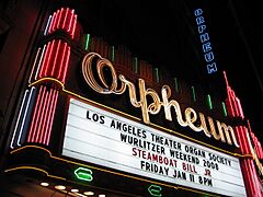 Los angeles orpheum marquee