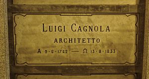 Luigi Cagnola grave Milan 2015