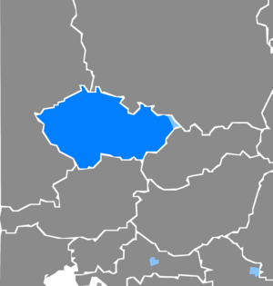 Map of Czech language