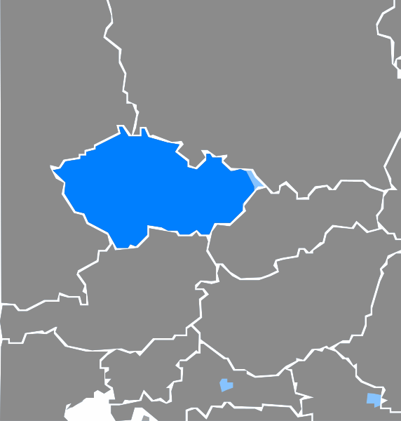 Map of Czech language