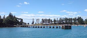 Motuihe Island Panorama Of Wharf