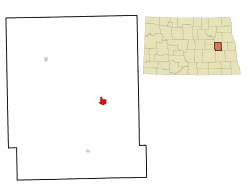 Location of Cooperstown, North Dakota