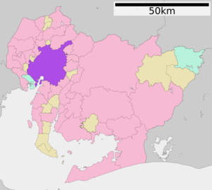      Location of Nagoya in Aichi Prefecture