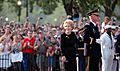 Nancy Reagan applauded at Constitution Avenue