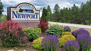 Newport Washington Sign at Entrance to the City