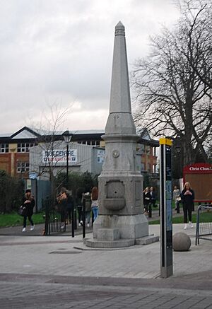 Obelisk and fountain outside Christ Church - geograph.org.uk - 3910489