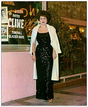 Patsy Cline at the Mint Casino in Las Vegas, Nevada. Circa 1962