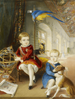 Pedro V, King of Portugal and Luis I, King of Portugal when children (1843)