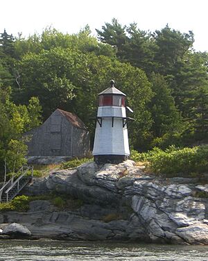 Perkins Island Maine Light closeup 2009