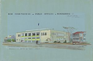 Proposed Bundaberg Court House and Public Offices, 1958