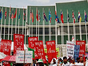 Protesters at 2009 Bangkok Talks on Climate Change