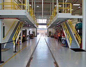 QLine maintenance facility, May 2017