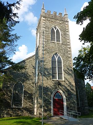 Saint Anne's Episcopal Church; Lowell, MA; south (front) side; 2011-08-20