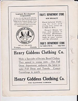 Seminole Development Corporation Advertisement from 1911 for Historic Old Seminole Heights Neighborhood