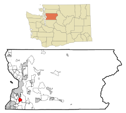 Location of Mill Creek, Washington