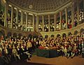The Irish House of Commons in 1780 by Francis Wheatley