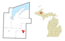 Location within Baraga County