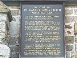 Trinity Church plaque Muscatine, Iowa