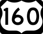 U.S. Route 160 marker