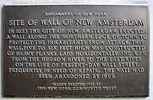 Wall Street plaque