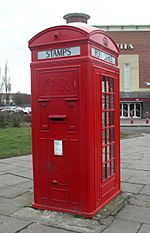 Wallbox in phone kiosk in Warrington, Cheshire, England