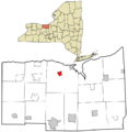 Wayne County New York incorporated and unincorporated areas Sodus (village) highlighted