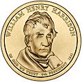 William Henry Harrison Presidential $1 Coin obverse