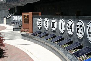 Yankees retired numb monument park